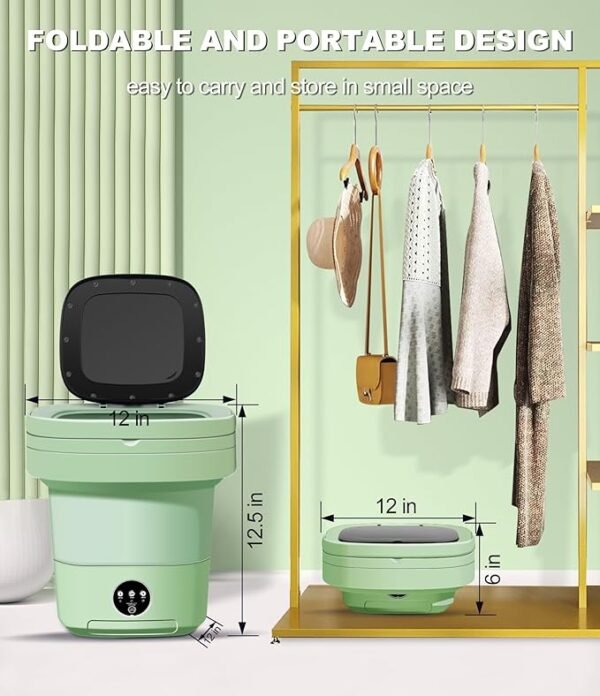 Mini Washing Machine 11L, Portable Washing Machine 3 Modes Deep Cleaning for Underwear, Baby Clothes or Socks - Image 4