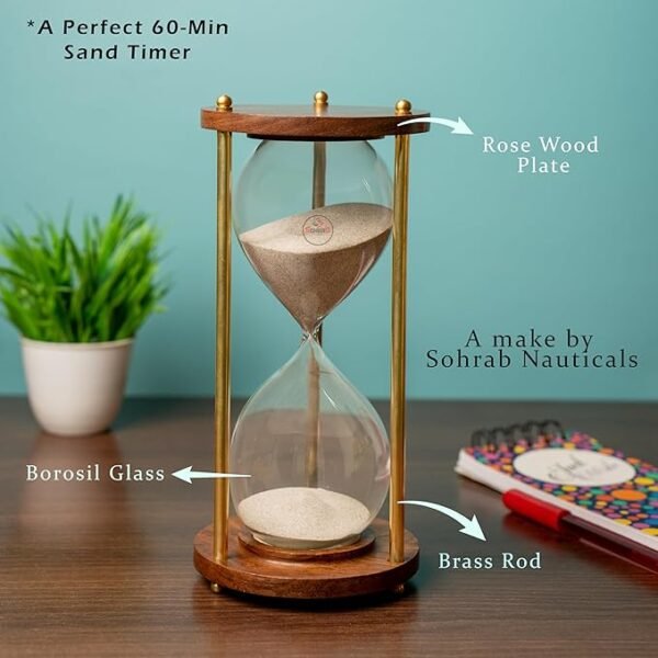 SOHRAB NAUTICALS 60 Minutes Sand Timer and hourglass